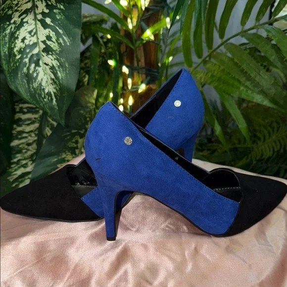 Jaclyn Smith Suede Heels Pointed Toe Heels | Chic Evening Statement - Picture 1 of 8
